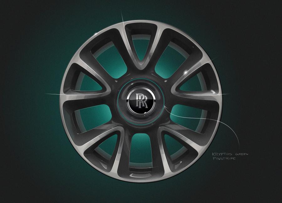 Эскиз Rolls-Royce Wraith Kryptos Collection 2020 года  (UK) (фото 15 из 19)